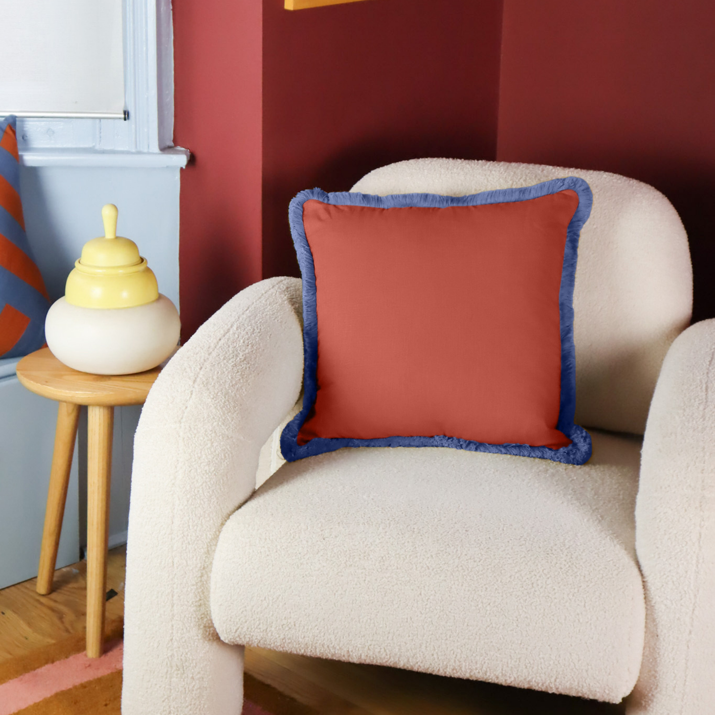 Linen Fringe Cushion | Rill & Rust