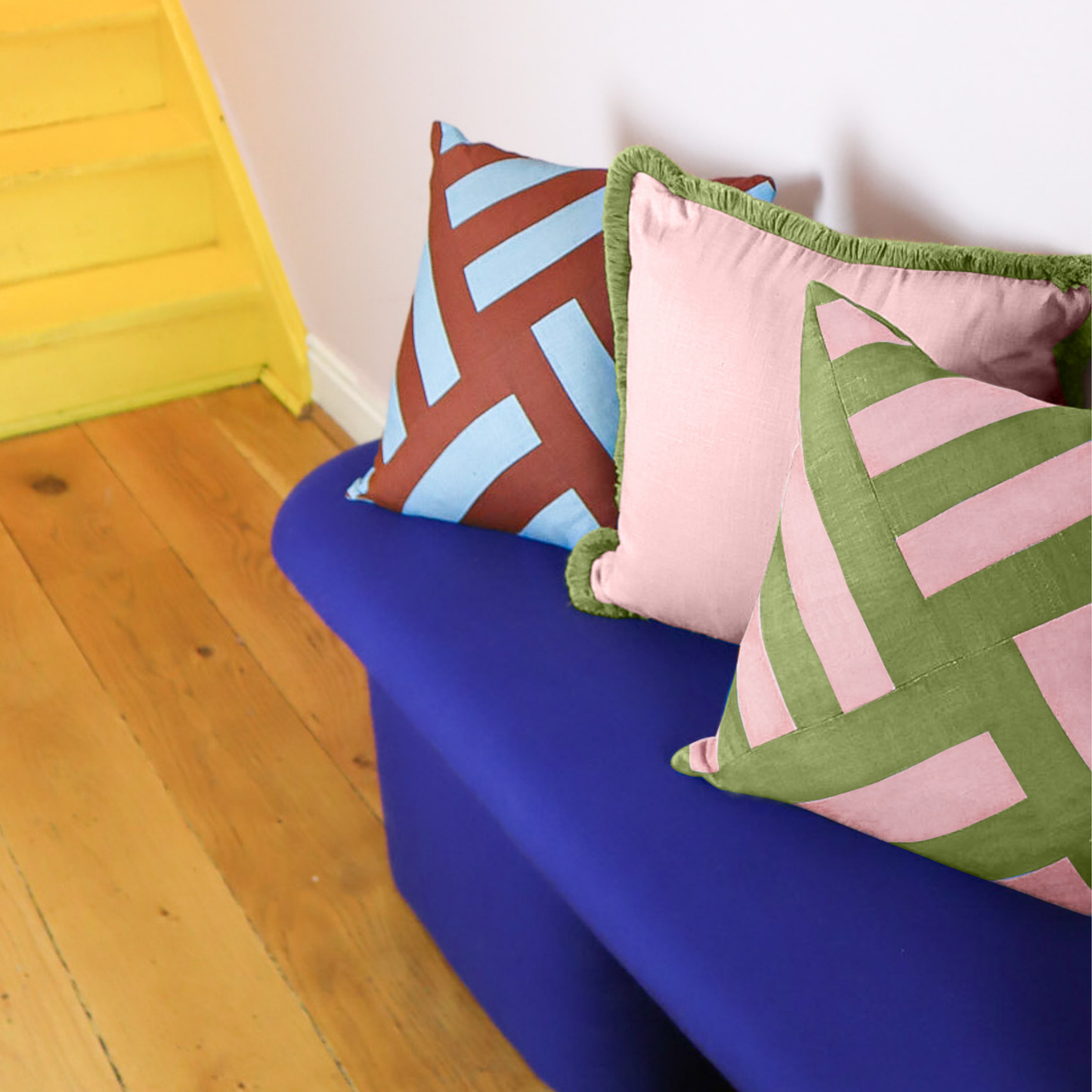 Linen Fringe Cushion | Fern & Blossom