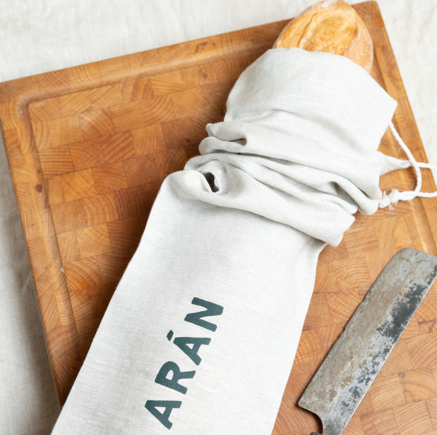 Arán Irish Linen Bread Bag