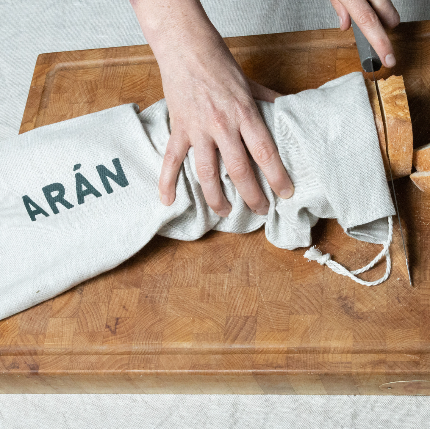 Arán Irish Linen Bread Bag