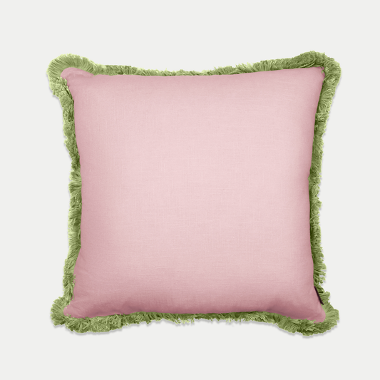 Linen Fringe Cushion | Fern & Blossom