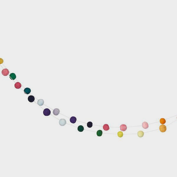 Colourful Felt Garland 3m