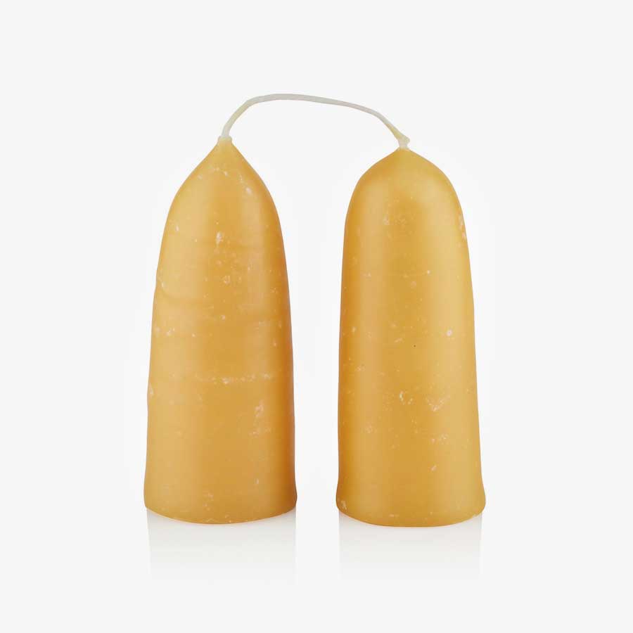 Dipped Beeswax Long Burning Candles 2 Pack 12cm